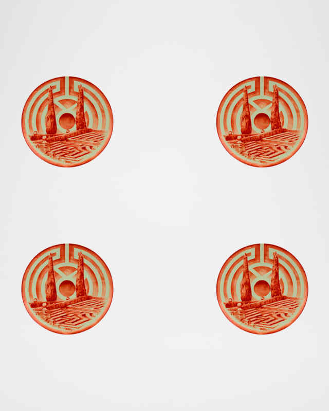 The Meaning Blue Bread & Butter Plates, Set of 4
